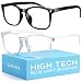 Livho 2 Pack Blue Light Blocking Glasses, Computer Reading/Gaming/TV/Phones Glasses for Women Men,Anti Eyestrain & UV Glare LI8081 (Light Black+Clear)