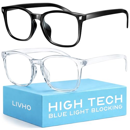 livho High Tech Blue Light Glasses - Advanced Blue Light Blocking Computer Glasses - Screen Fatigue & UV Protection