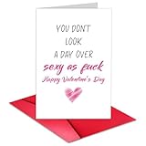 Huokiriki Sexy Valentine's Day Card for Him Her, Happy Valentines Love for Husband Wife, Funny V-Day Cards, Envelope Included.