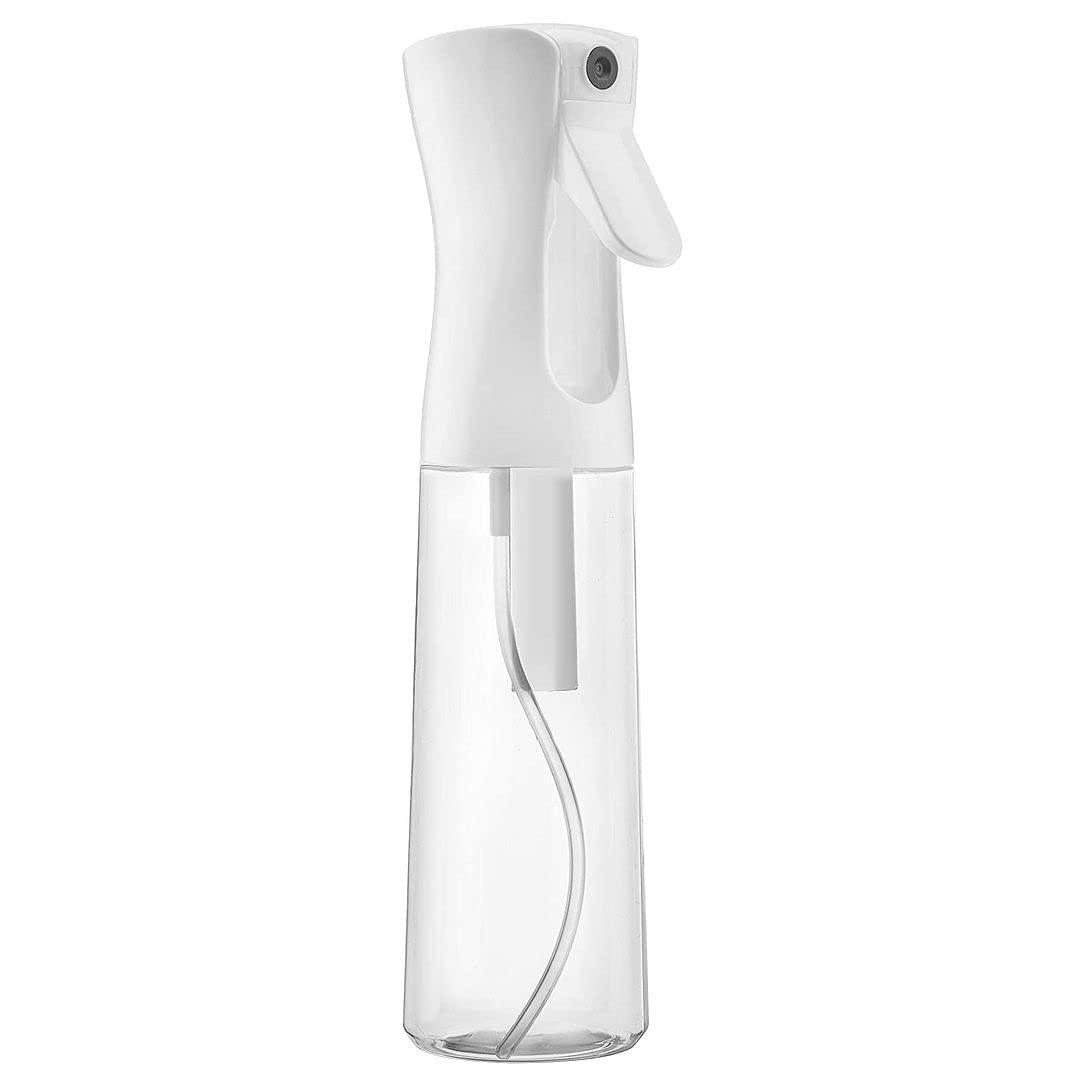 COSNIGHT Polyethylene Terephthalate White Spray Bottle for Curly Hair Fine Mist Continuous Sprayer for Salon Use Mister for Hair Styling Plant Caring Ironing and Cleaning Solution (WHITE-160ML)-image-9