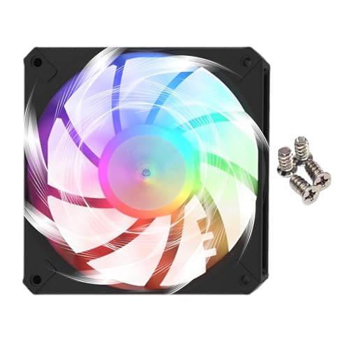 Ventiladores de PC Case | Ventilador de de ordenador, enfriadores de radiadores de CPU delgados silenciosos RGB para juegos de espacio de trabajo en el hogar, herramienta de optimización de flujo