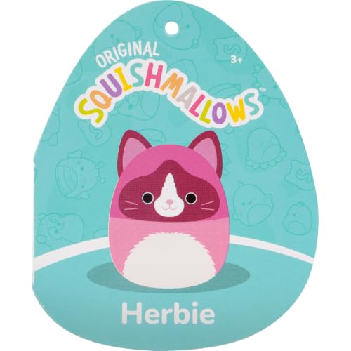Image of Squishmallows Original 12in Herbie the Pink Snowshoe Cat - Official Jazwares Plush (Medium-Sized)