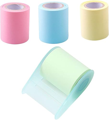 Rollo adhesivo de notas adhesivas con dispensadores, dispensador de cinta para manualidades para álbumes de recortes, notas autoadhesivas fáciles de