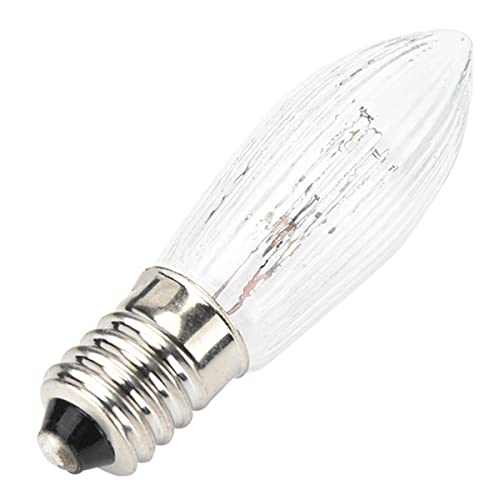 GutReise Pack of 15 AC E10 LED Replacement Light Bulbs Top Candle for Fairy Lights 10V - 55V 0.2W 3000K