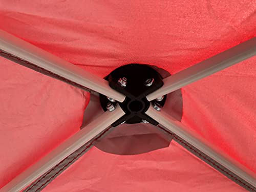 SORARA Gazebo E-Z Up Canopy Tent with Carry Bag Tent Peg RED Roof and White Frame 6'x4'