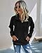 PRETTYGARDEN Women's Casual Long Sleeve Lapel Zipper Sweatshirt Drawstring Loose Pullover Tops (Black, Medium)