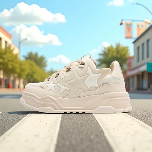Unisex Stars Casual Walking Shoes Women's Fashion Cute Platform Chunky Sneakers Trendy Comfortable Men's Tennis3