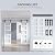 ROYMELO Double 24×84 Inch Glass Barn Door Slab and 8ft Hardware Kit Included, 5 Frosted Glass, LVL Wood Panel Covered with White Water-Proof Scratch-Proof PVC Surface, Simple DIY Assembly