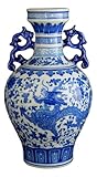 Classic Blue and White Dragon Porcelain Vase, Jingdezhen, China (Blue Dragon)