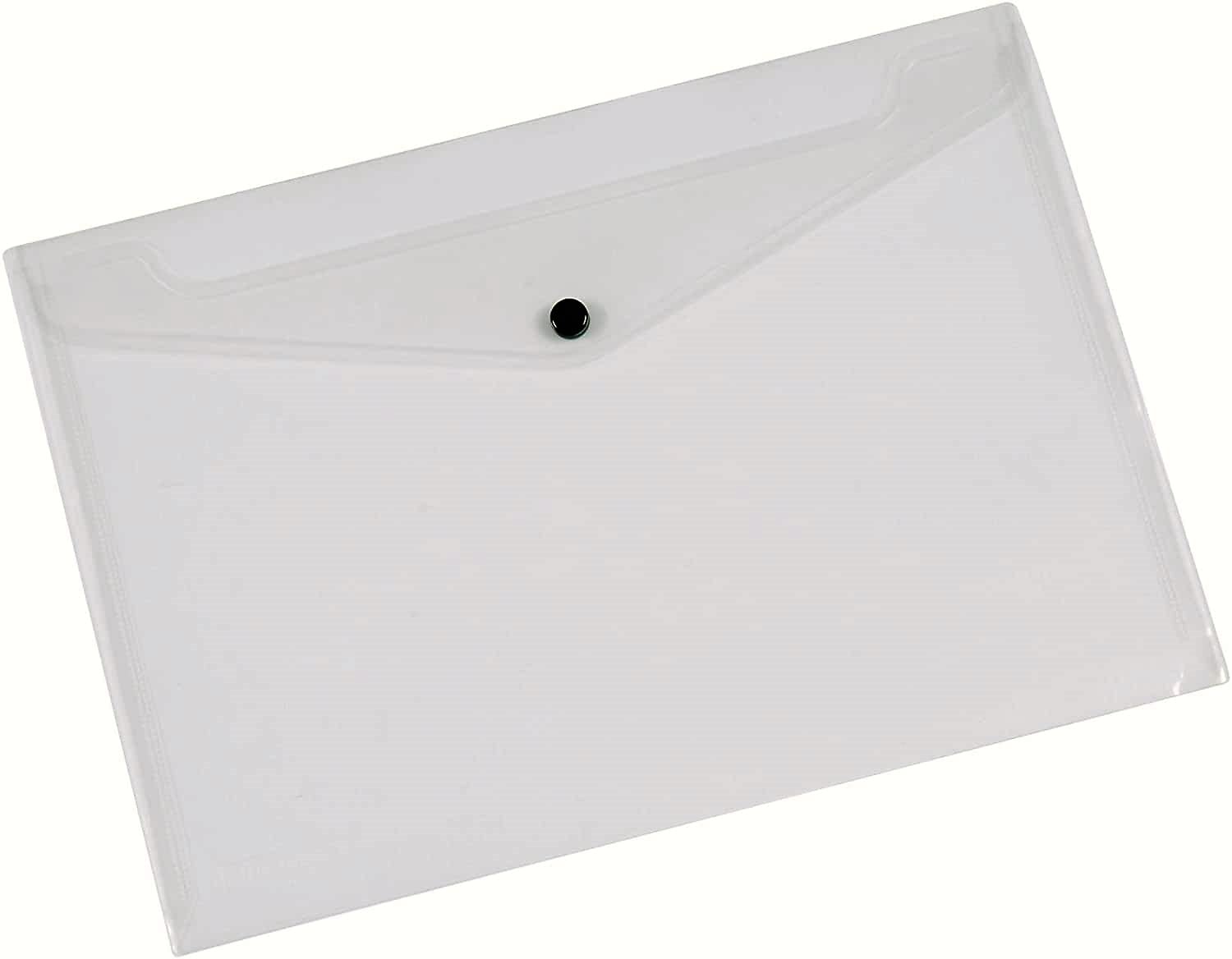 Q-Connect A4 Document Folder Plastic Clear Popper KF01244Q - Pack