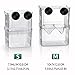 Boxtech Aquarium Fish Tank Hatchery Incubator Breeding Box, Acrylic White Breeder Isolation Divider Hatching Boxes Accessory Small Baby Fishes Shrimp Clownfish Guppy