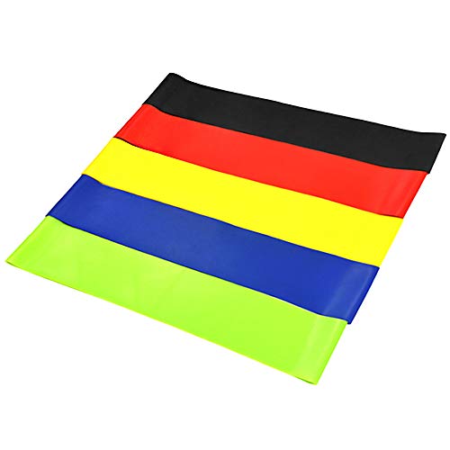 Andoer Conjunto de 5 faixas para exercícios de resistência com bolsa de transporte Faixas de látex p
