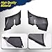 CHEDA Cowl End Panel, LH & RH Set Compatible with 2007-2013 Silverado Chevy 1500 Truck, Black,15946001 15946002