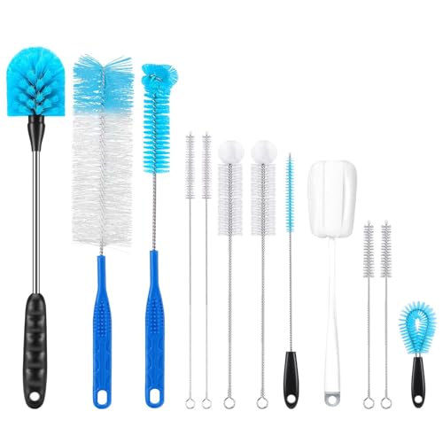 Image of Bottle Brush Tube Cleaning Lab Set with Long Handle，for Cleaning Beer Bottles, Wine Bottles,Bong，Straw Cleaner ，Crevice Cleaning，Straw Cleaner，Baby Bottle