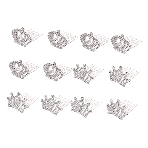ELAYARD 12 piezas Peinetas Corona para Niñas Accesorios de Pelo Brillantes para Cumpleaños Diseño Elegante y Duradero
