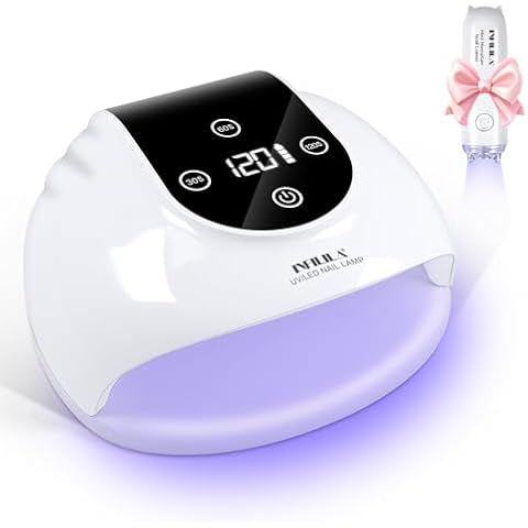 NXJ INFILILA Cordless Nail Lamp, Rechargeable UV LED Nail Lamp, 268W Fast Curing Wireless Nail Lamp with 36Pcs Lamp Beads for Hands & Feet, Quick Dry Gel Lamp for Salon & Home Cover