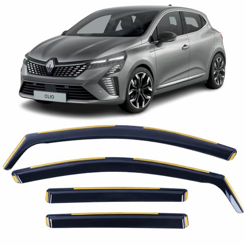Déflecteurs d'air en verre acrylique pour Renault Clio 5 de 2020 à 2026