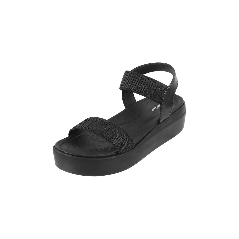 Mochi Women Black Wedge Heel Comfort Sandal UK/8 EU/41 (34-924) (B0D79F7G5F) Amazon Price History, Amazon Price Tracker