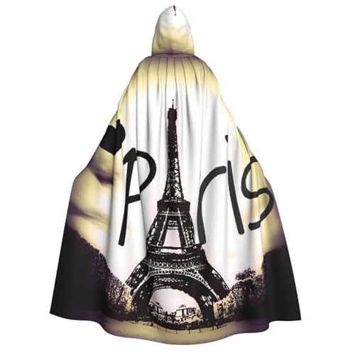 Cape Halloween imprimé Tour Eiffel pour soirée déguisée et fête de Noël