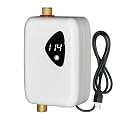 ECOTINYMACH 3000W 110V Tankless Water Heater Electric, Compact Water Heater for Single Sink, Conveniently Convertible Between Fahrenheit and Celsius
