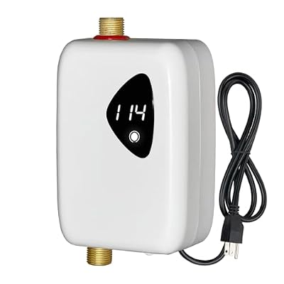 ECOTINYMACH 3000W 110V Tankless Water Heater Electric, Compact Water Heater for Single Sink, Conveniently Convertible Between Fahrenheit and Celsius