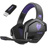 NUBWO G06 Cuffie Gaming Wireless per PC/Ps5/Ps4/NS/Mobile, 2,4GHz+5.3 Bluetooth,Cuffie