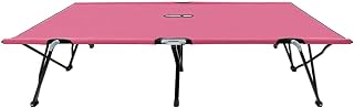 Tumbonas de Camping, sillas reclinables para Patio, Tumbona Plegable para Dos Personas, de Acero Rosa