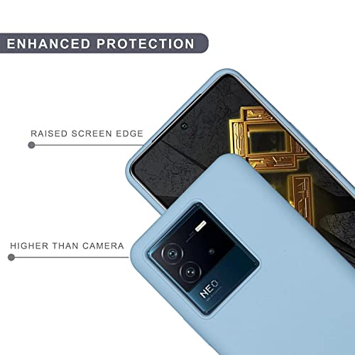 Image of SPRIG Compatible with IQOO Neo 6 5G Liquid Silicone Premium Back Cover Drop Tested Shock Proof Mobile Case for Men, Women, Boys and Girls with Camera Protection (Light Blue)