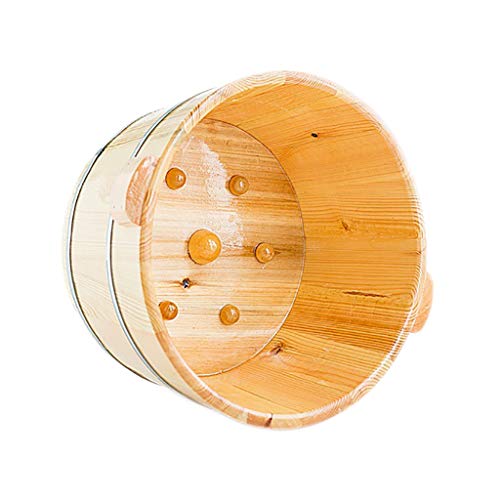 Spa de pies de madera Katzowen con masaje hidromasaje 21 cm miniatura 2