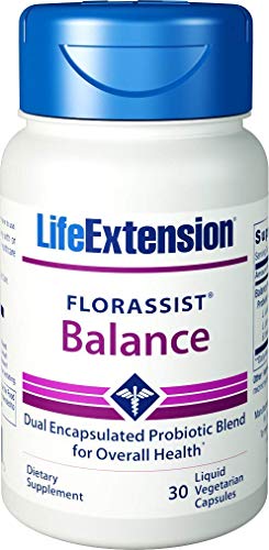 Life Extension FLORASSIST Balance Probiotic Blend Vegetarian Capsules 30 Count (Pack of 2)