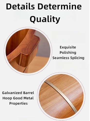 Balde de Madera Natural para Spa de Pies con Tapa miniatura 5
