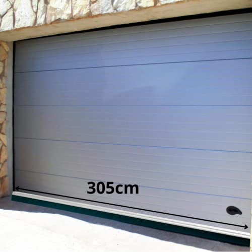 Burlete para Puerta de Garaje 305cm. Perfil de Aluminio Color Plata. Labio de Arrastre de 45mm de Caucho para Superficies Lisas. Muy Maleable. Resistente al Desgaste. Fijación Mediante Tornillos.