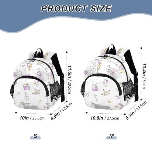 Toddler Backpack Leash Preschool Backpack Small Kids Backpacks for Girls Boys 3-6 Anti-Lost Baby Harness for Walking Star Unicorn2