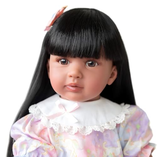 Muñeca Reborn Toddler Negra 24 Pulgadas miniatura 6
