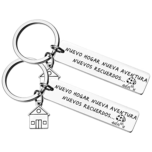 Lumengqi Llavero de casa nueva llavero nuevo casa nuevas aventuras, regalo de inauguración de la casa para mujer marido, regalos de calefacción para parejas Regalos de inauguración de la casa nuevo Cover