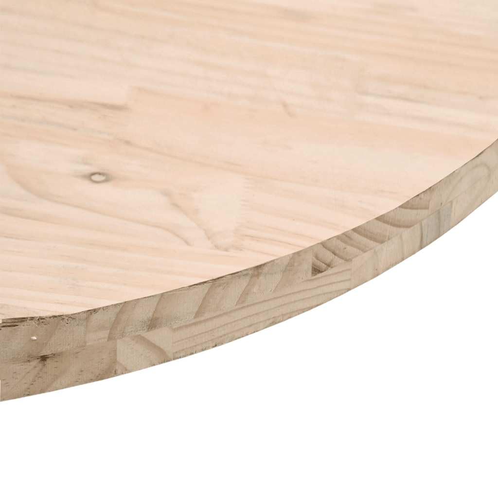vidaXL Piano Tavolo Rotondo Ø30x3 cm in Legno Massello di Pino