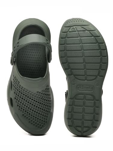 Image of Impakto Men's Clogs | Lightweight & Breathable EVA Waterproof Slip-Ons for Beach, Pool, Walking & Casual Use | Stylish and Skid Resistant with Backstrap | Quick Dry & Soft Cushioned Comfortable Mules