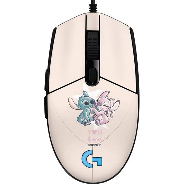 Skinit Decal Other Skin Compatible with G203 Prodigy RGB Wired Gaming Mouse - Officially Licensed Disney Lilo and Stitch Stitch and Angel Design