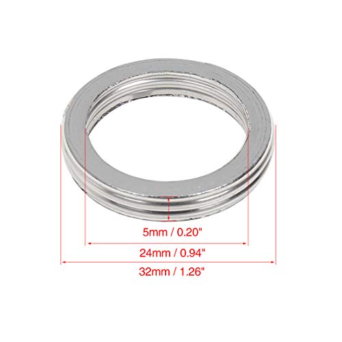F FIERCE CYCLE Motorrad Auspuffrohr Dichtung Metall 24mm ID 32mm OD Schutzabdeckung Auspuffdichtung