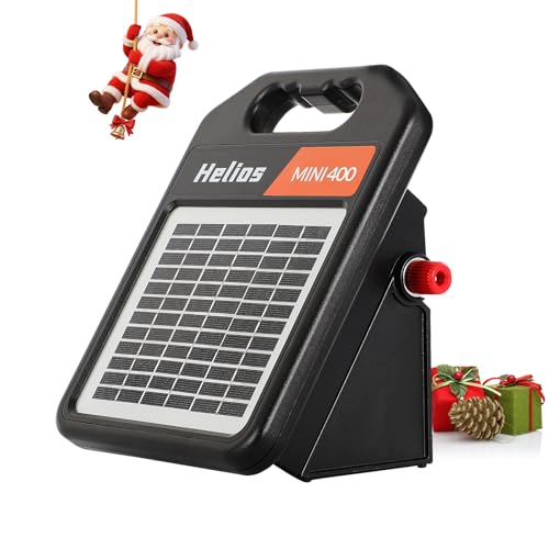Andmon MINI400 20 Miles Solar Electric Fence Charger with Day/Night Mode 0.3J Output Energy Electric Fence Energizer