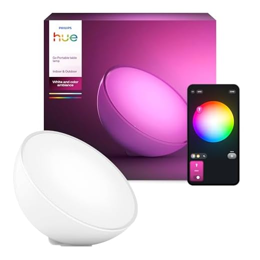 Philips Hue Go Lampe portable connectée White and Color Compatible Bluetooth, fonctionne avec Alexa, Google Assistant et Apple Homekit