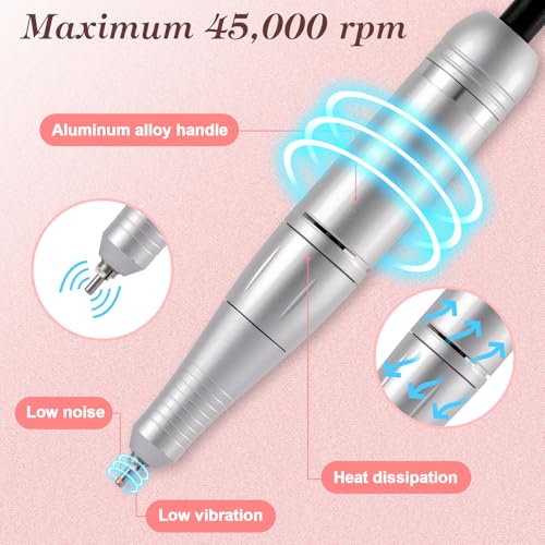 Taladro Eléctrico para Uñas Profesional 45000 RPM miniatura 4