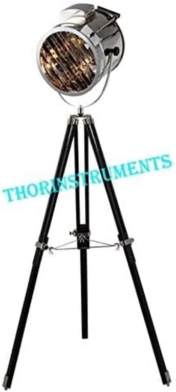 THOR INSTRUMENTS Large Designer's Floor Searchlight Hollywood Industrial Spot Lamp Classic Theatre Stage Light Decorative Tripod Rustic Vintage Home Decor Gifts image 3