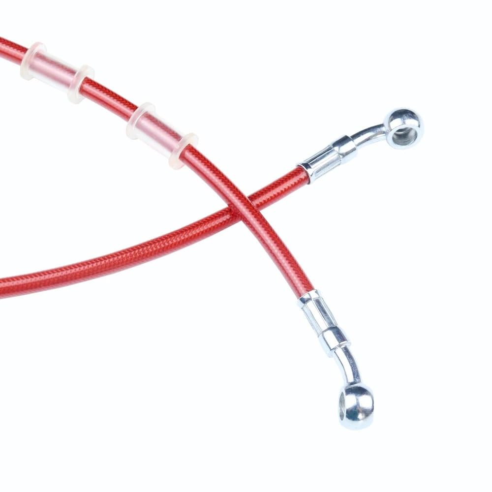 Motorrad Ölschlauch Bremse Motorrad Dirt Bike Geflochtener Schlauch AN3 400–2200 Mm Hydraulisch Verstärkte Bremsleitung Kupplungsölschlauch M10 Universal Fit Racing