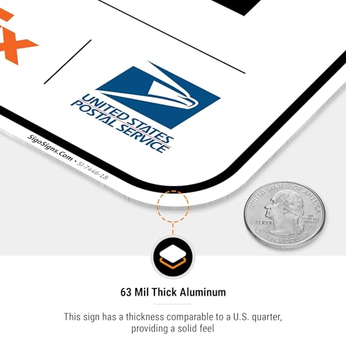 Image of Package Delivery Sign, Delivery Instructions Please All Package to Back Door Sign, 12x18 Inches, Rust Free .063 Aluminum, Fade Resistant, Made in USA