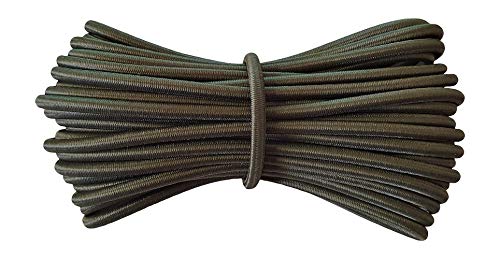 Round Elastic Cord - 5 mm diameter - Khaki - 5 metres