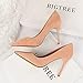 Hee grand Women's Heels Pointed Toe 4IN Heel Pumps Fashion Suede Wedding Dress Shoes Stiletto Office Lady High Heels,Pink 7