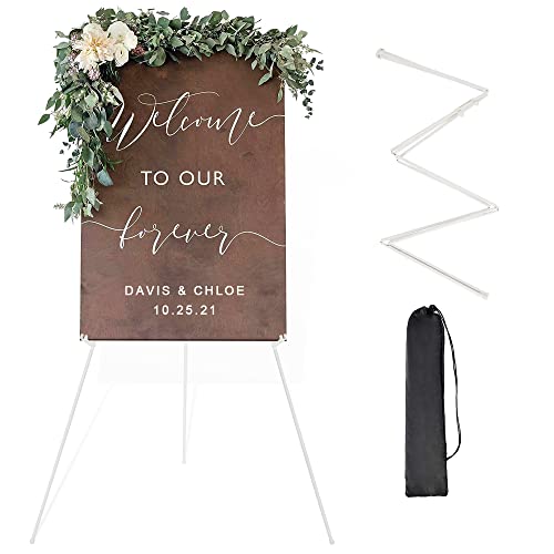 DANMO Easel Stand for Wedding Sign Poster 63 Instant Display Floor Adjustable Metal Art Easel White