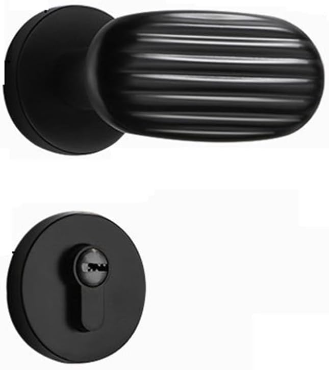 Door Lock Indoor Bedroom Silent Door Lock Bathroom Modern Simple Solid Wood Door Lock Magnetic Door Lock(Bright Chrome Version)