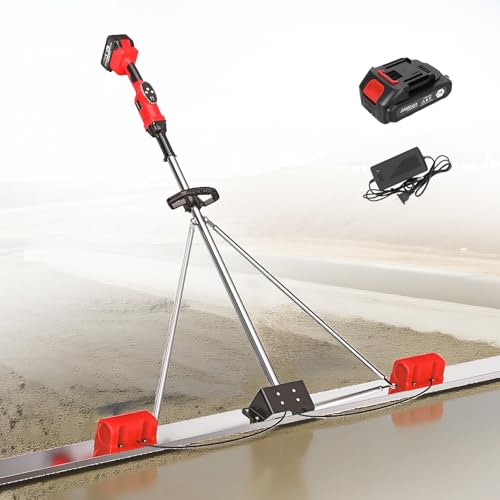 KPOUYYDS Cazzuola elettrica per calcestruzzo, 6000 Giri/min, Lama da 150 cm, Motore brushless, Regolazione 9 velocità, Durata della Batteria 2-3 Ore 150cmDualmotormodel-Onebattery